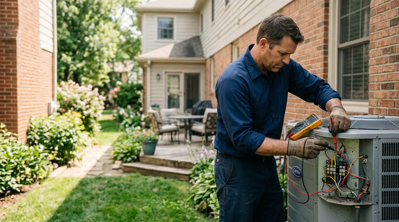 HVAC technician working near Greeley, KS